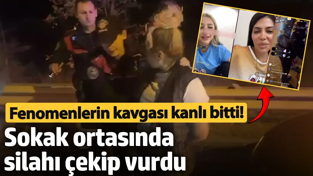 TikTok fenomenlerin kavgası olaylı bitti! Sokak ortasında silahı çekip vurdu